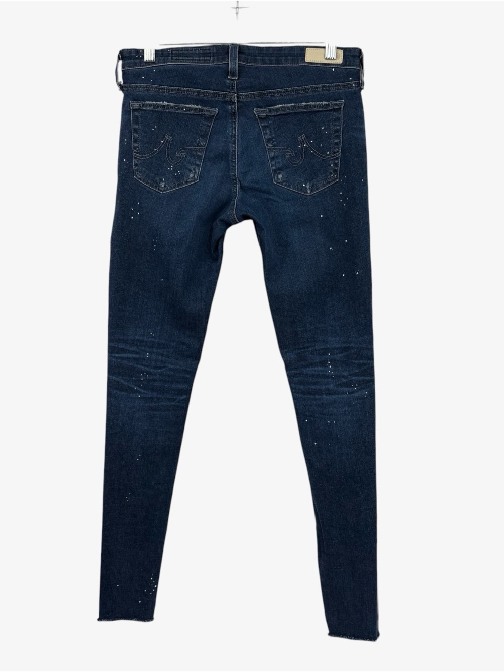 AG Adriano Goldschmied Ankle Skinny Low Rise Jean Distressed Paint Splat SZ 27 - Picture 3 of 7